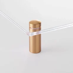 Cool Modern Frames Clear Acrylic Float Frame with Gold Hardware