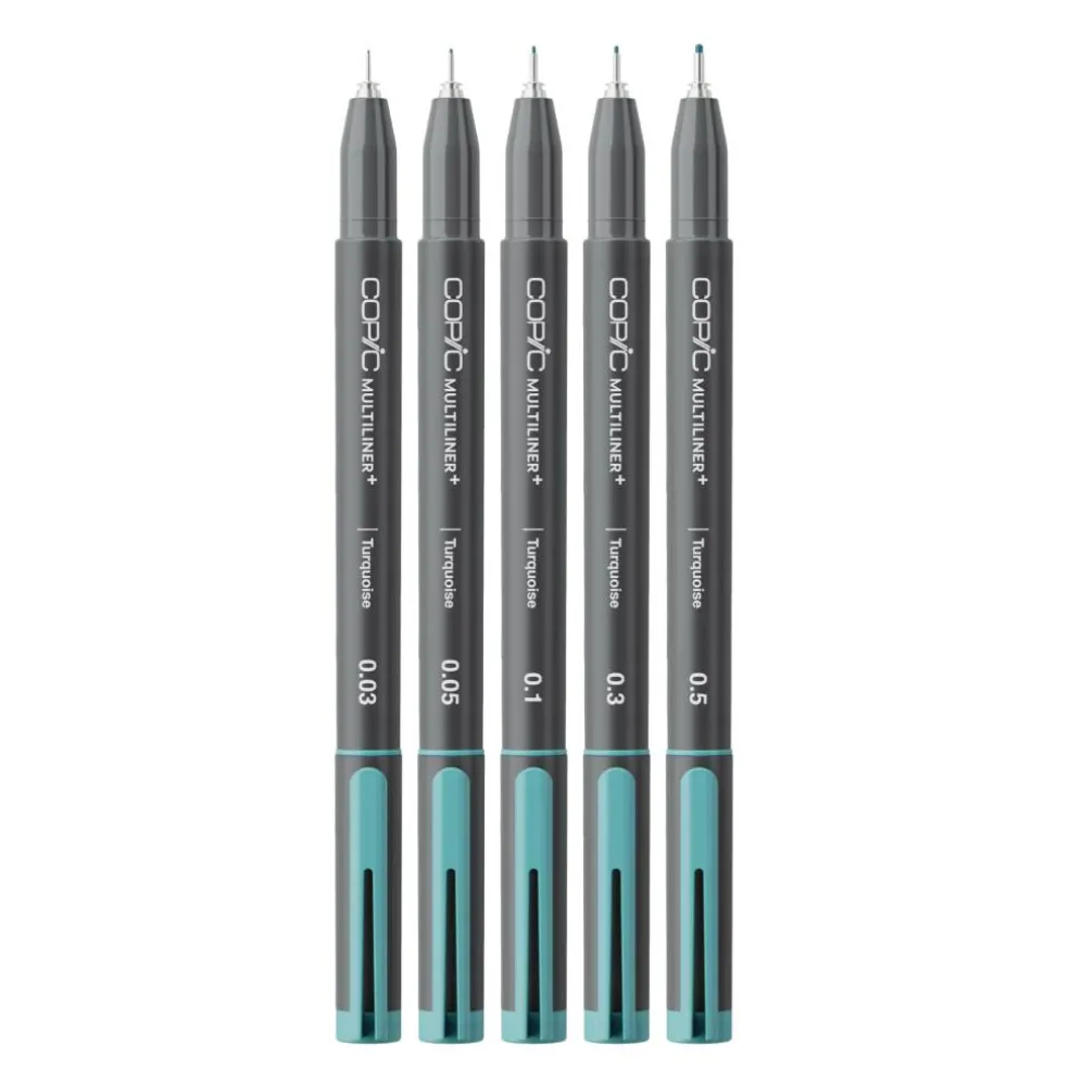 Copic® Multiliner+ Turquoise Pen Set