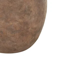 10.5" Copper Antique-Style Textured Ceramic Vase with Handles