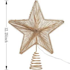 11.5" Copper Wire Star Lighted Tree Topper by Ashland®