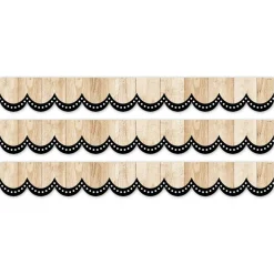 Core Decor Dotted Scallops on Wood EZ Border, 48 Feet Per Pack, 3 Packs