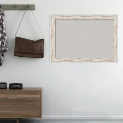 Cork Board, Alexandria White Wash Wood Frame - Bulletin Board, Organization Board, Pin Board