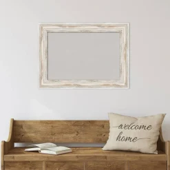 Cork Board, Alexandria White Wash Wood Frame - Bulletin Board, Organization Board, Pin Board