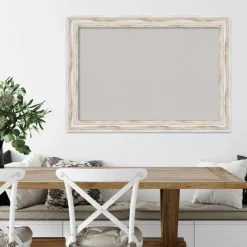 Cork Board, Alexandria White Wash Wood Frame - Bulletin Board, Organization Board, Pin Board