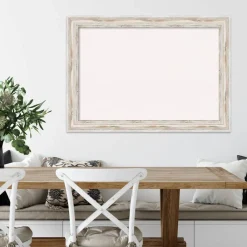 Cork Board, Alexandria White Wash Wood Frame - Bulletin Board, Organization Board, Pin Board