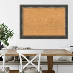 Cork Board, Bark Rustic Frame - Bulletin Board, Organization Board, Pin Board