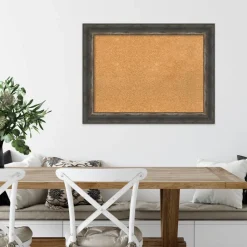 Cork Board, Bark Rustic Frame - Bulletin Board, Organization Board, Pin Board