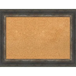 Cork Board, Bark Rustic Frame - Bulletin Board, Organization Board, Pin Board
