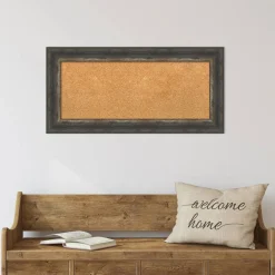 Cork Board, Bark Rustic Frame - Bulletin Board, Organization Board, Pin Board