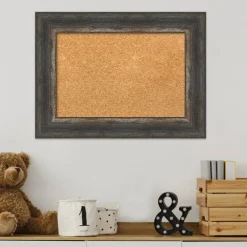 Cork Board, Bark Rustic Frame - Bulletin Board, Organization Board, Pin Board