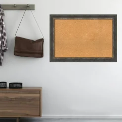 Cork Board, Bark Rustic Frame - Bulletin Board, Organization Board, Pin Board