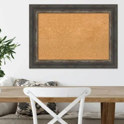 Cork Board, Bark Rustic Frame - Bulletin Board, Organization Board, Pin Board