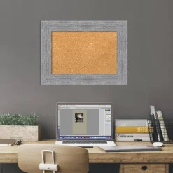 Cork Board, Bark Rustic Frame - Bulletin Board, Organization Board, Pin Board