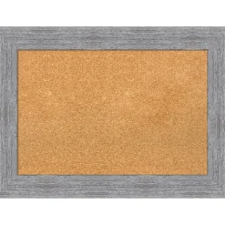 Cork Board, Bark Rustic Frame - Bulletin Board, Organization Board, Pin Board