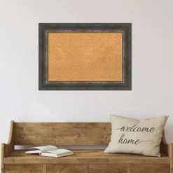 Cork Board, Bark Rustic Frame - Bulletin Board, Organization Board, Pin Board