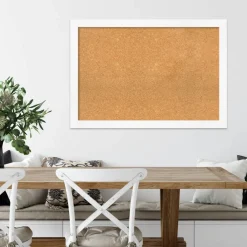 Cork Board, Cabinet White Narrow Frame - Bulletin Board, Organization Board, Pin Board