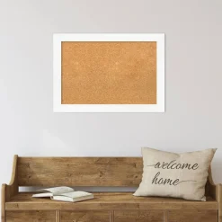 Cork Board, Cabinet White Narrow Frame - Bulletin Board, Organization Board, Pin Board