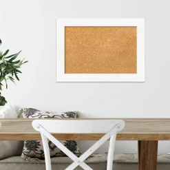 Cork Board, Cabinet White Narrow Frame - Bulletin Board, Organization Board, Pin Board