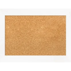 Cork Board, Cabinet White Narrow Frame - Bulletin Board, Organization Board, Pin Board
