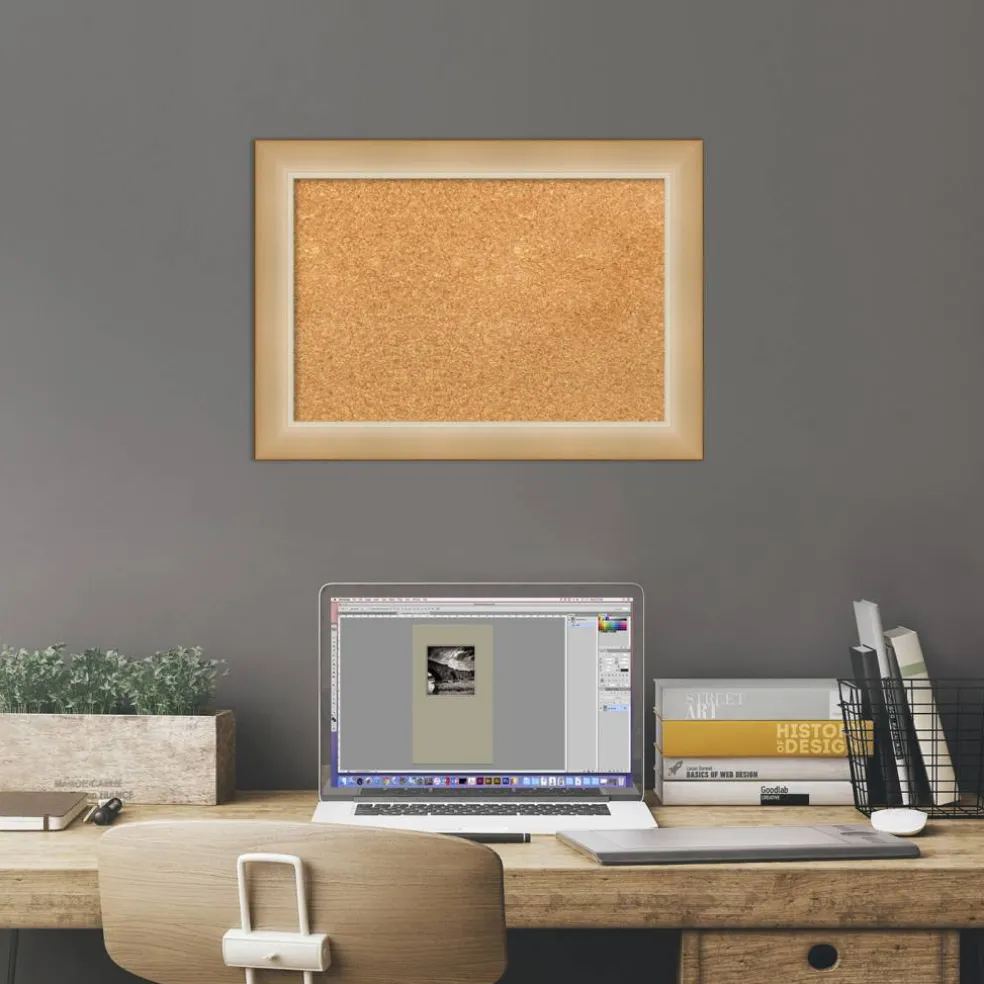 Cork Board, Eva Narrow Frame - Bulletin Board, Organization Board, Pin Board