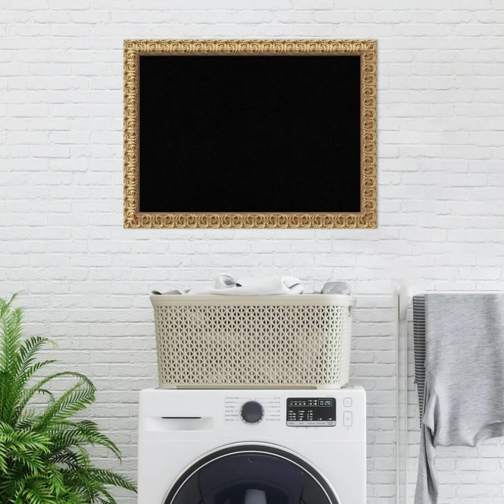 Cork Board, Florentine Gold Wood Frame - Bulletin Board, Organization Board, Pin Board