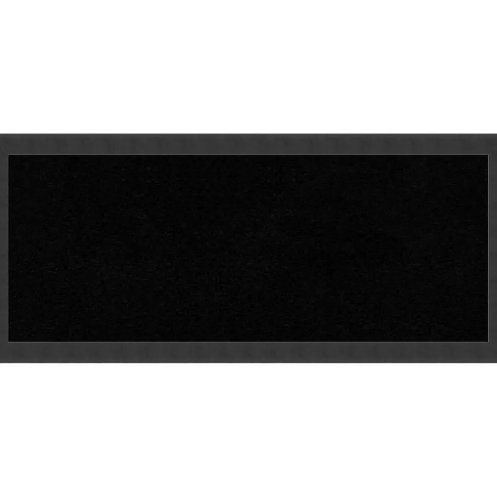 Cork Board, Mezzanotte Black Wood Frame - Bulletin Board, Organization Board, Pin Board