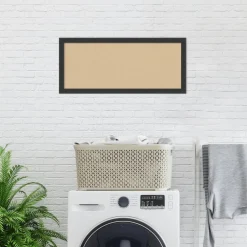 Cork Board, Mezzanotte Black Wood Frame - Bulletin Board, Organization Board, Pin Board
