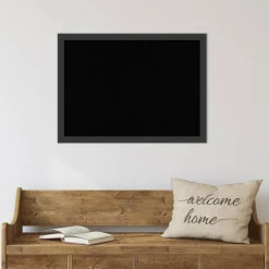 Cork Board, Mezzanotte Black Wood Frame - Bulletin Board, Organization Board, Pin Board