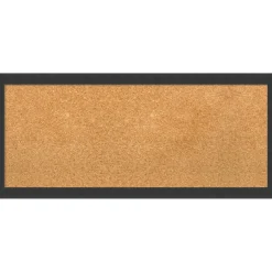 Cork Board, Mezzanotte Black Wood Frame - Bulletin Board, Organization Board, Pin Board