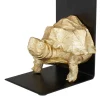 CosmoLiving by Cosmopolitan Brass Polystone Coastal Bookends, 6" x 5" x 4"