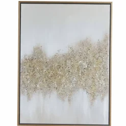 CosmoLiving by Cosmopolitan Gold Glam Abstract Canvas Wall Art