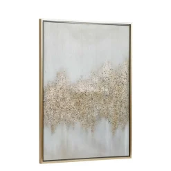 CosmoLiving by Cosmopolitan Gold Glam Abstract Canvas Wall Art