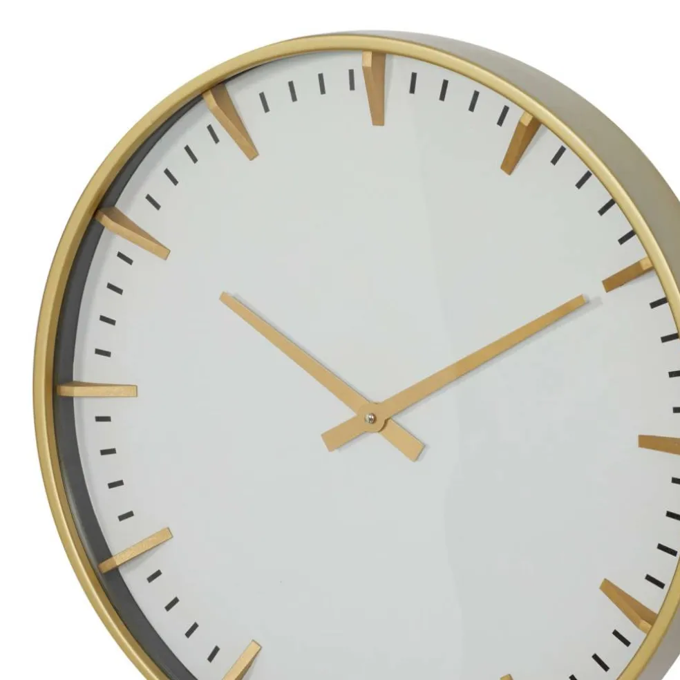CosmoLiving by Cosmopolitan White Glass Contemporary Wall Clock, 20" x 20" x 2"