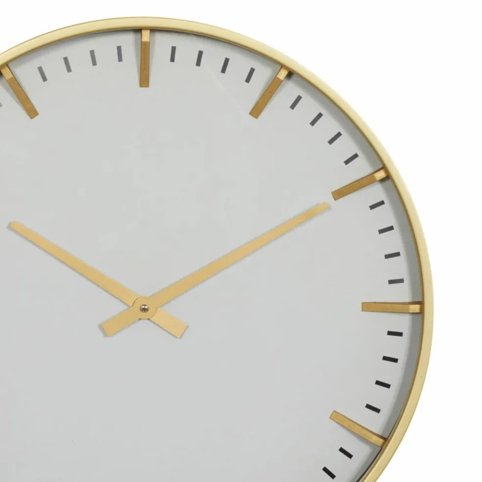 CosmoLiving by Cosmopolitan White Glass Contemporary Wall Clock, 20" x 20" x 2"
