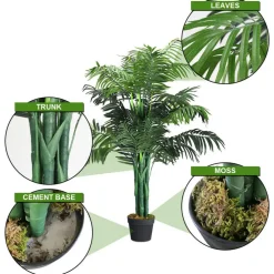Costway 3.5'  4'  5'  5.5'  6' Artificial Tree Indoor-Outdoor Home Decor