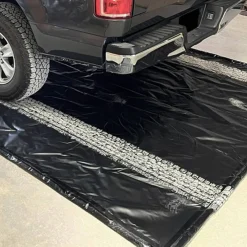Costway Garage Floor Mat Non-Slip Containment Mat for Waterproof Protection Black Middle/Large