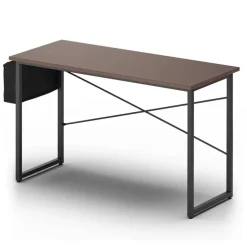 Costway Modern Computer Desk 47'' Study Writing Table w/ Storage Bag Coffee Black/Brown/Coffee