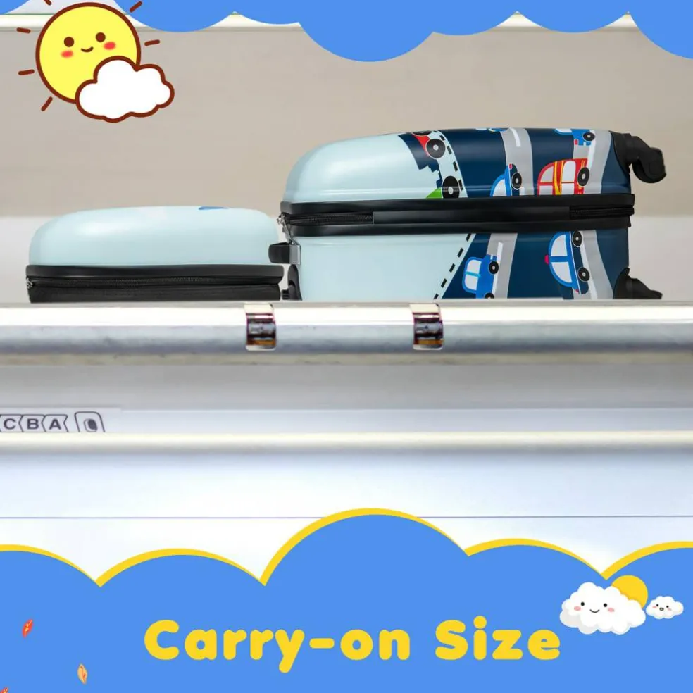 Costway 2PC Kids Carry On Luggage Set 12" Backpack and 16" Rolling Suitcase for Travel