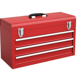 Costway Portable Tool Chest Box Storage Cabinet Garage Mechanic Organizer 3 Drawers Black/Red/Blue