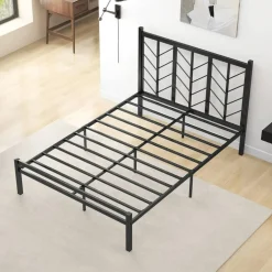 Costway Twin/Full/Queen Size Platform Bed with Headboard 11.5