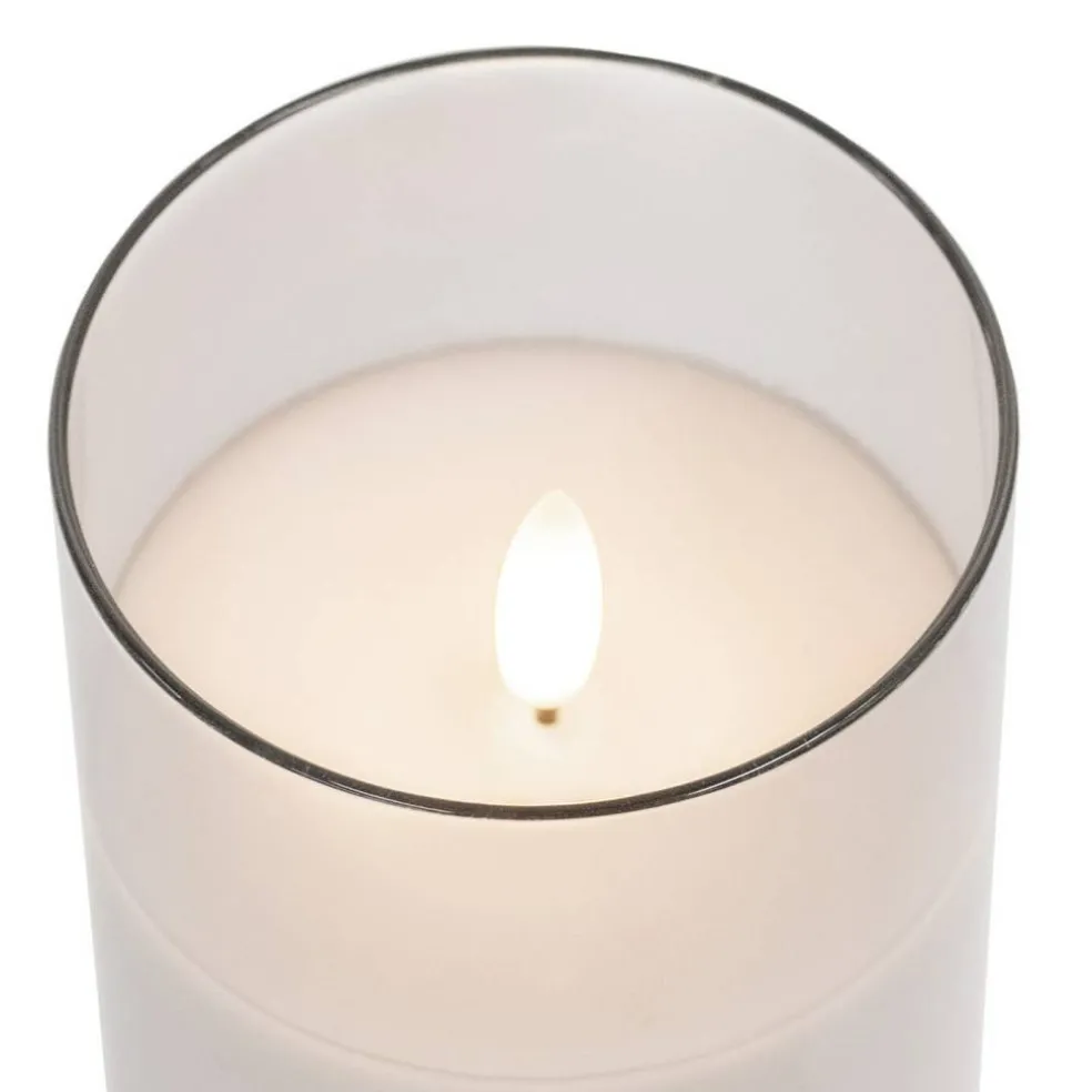 Cottage Garden PGC-06-44WH At The End Of Life 6 x 3 Inch Flickering Flame LED Glass Candle