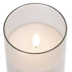 Cottage Garden PGC-06-43WH Friends We Meet Along The Way 6 x 3 Inch Flickering Flame LED Glass Candle