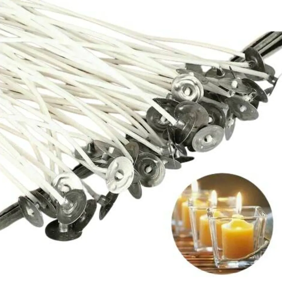 Cotton Core Candle Wicks with Pre-Tabbed Ends