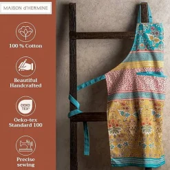 100% Cotton Kitchen Apron with an Adjustable Neck with Long Ties for Women Men Chef