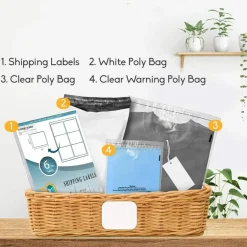 100 Count Clear Self Seal Poly Bags 10x13 Inch Lightweight Mailing Envelopes