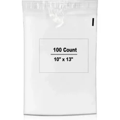 100 Count Clear Self Seal Poly Bags 10x13 Inch Lightweight Mailing Envelopes