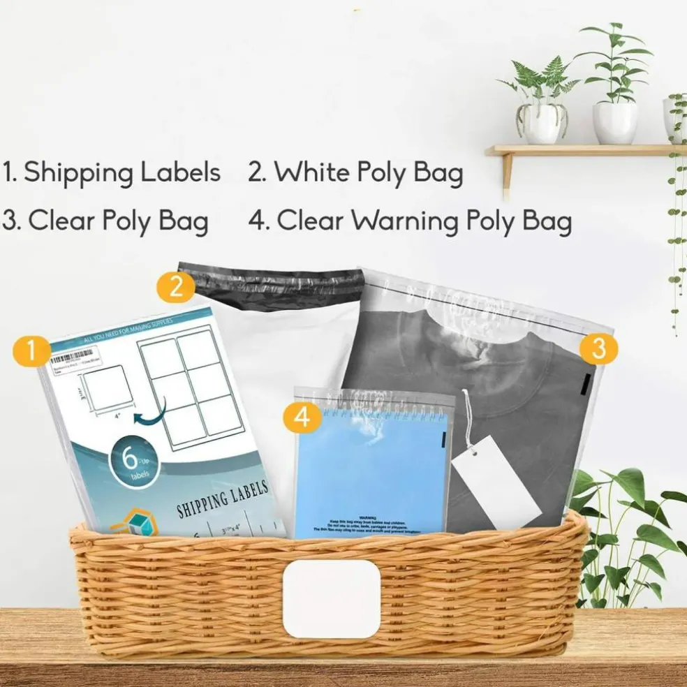 200 Count Clear Self Seal Poly Bags, 9" x 12" Mailing Bags Plastic Packaging