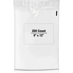 200 Count Clear Self Seal Poly Bags, 9