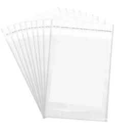 100 Count Resealable Clear Cellophane Bags Self Seal Envelopes 4" x 6" for Packaging