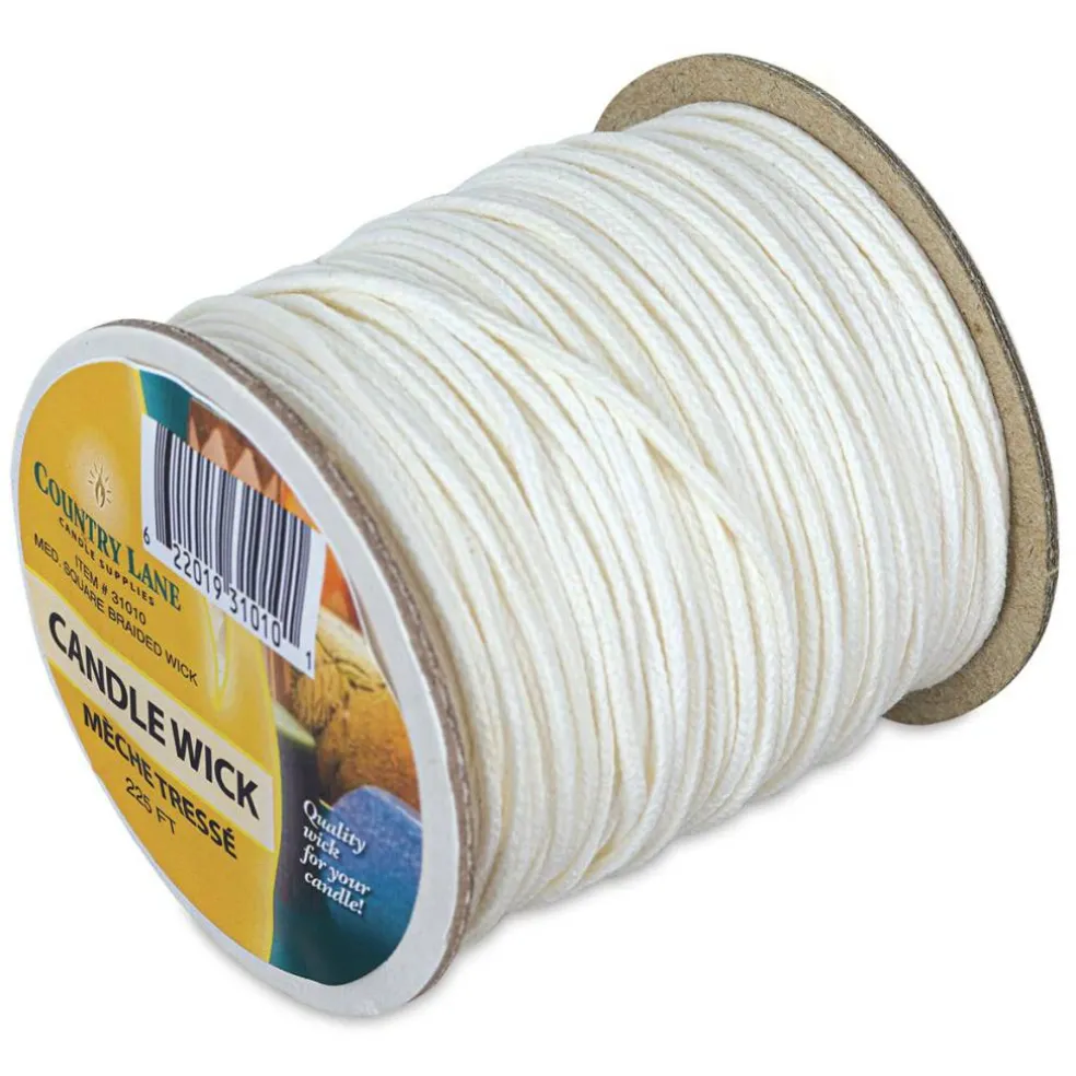 Country Lane Candle Wick Spools - Bleached Candle Wick